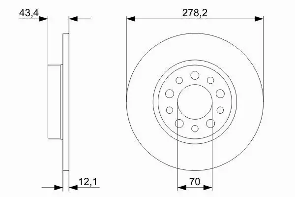 BOSCH TARCZE+KLOCKI TYŁ ALFA ROMEO BRERA 278MM 