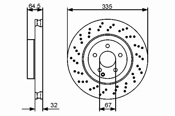 BOSCH TARCZE HAMULCOWE PRZÓD 0 986 479 413 