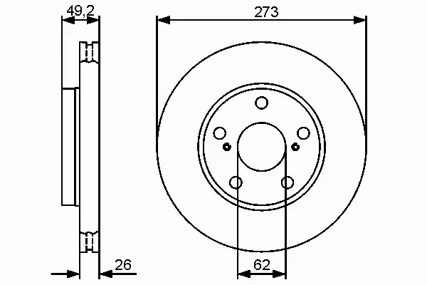 BOSCH TARCZE + KLOCKI TOYOTA COROLLA E15 AURIS PRZÓD 