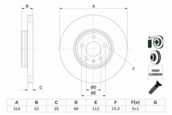 BOSCH TARCZE+KLOCKI P+T AUDI A4 B8 A5 8T 314MM 