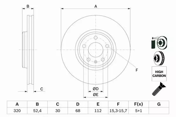 BOSCH TARCZE+KLOCKI PRZÓD+TYŁ AUDI Q5 8R 320MM 