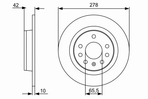 BOSCH TARCZE HAMULCOWE TYŁ 0 986 479 C80 