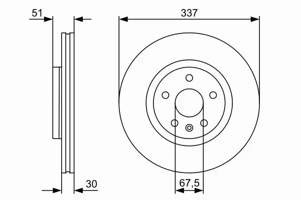 BOSCH TARCZE HAMULCOWE PRZÓD 0 986 479 545 