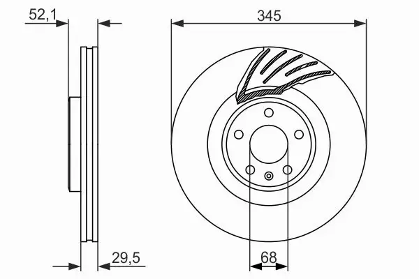 BOSCH TARCZE HAMULCOWE PRZÓD 0 986 479 590 