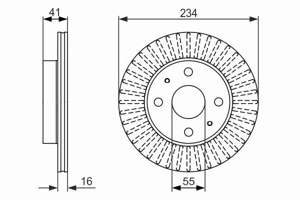 BOSCH TARCZE HAMULCOWE PRZÓD 0 986 479 C18 