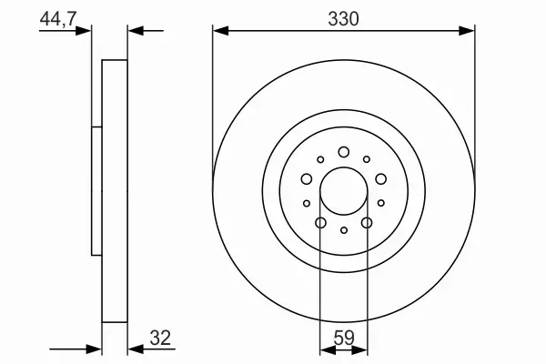 BOSCH TARCZE HAMULCOWE PRZÓD 0 986 479 593 