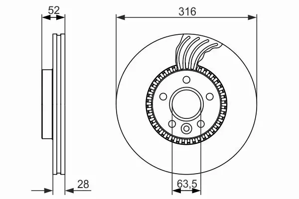 BOSCH TARCZE HAMULCOWE PRZÓD 0 986 479 C19 