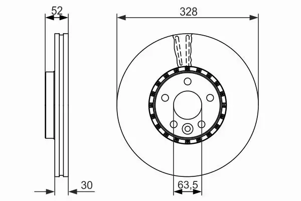 BOSCH TARCZE+KLOCKI PRZÓD VOLVO XC60 328MM 