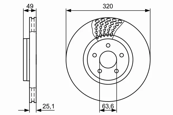 BOSCH TARCZE HAMULCOWE PRZÓD 0 986 479 660 