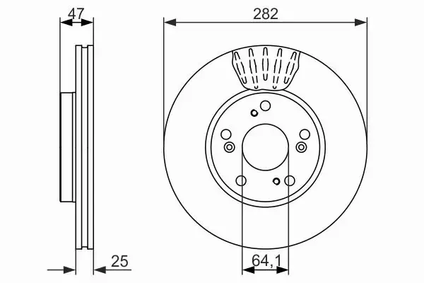 BOSCH TARCZE HAMULCOWE PRZÓD 0 986 479 686 