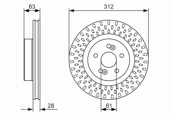 BOSCH TARCZE HAMULCOWE PRZÓD 0 986 479 723 