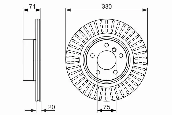 BOSCH TARCZE+KLOCKI TYŁ BMW X3 F25 X4 F26 330MM 