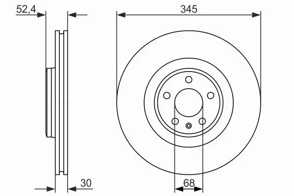 BOSCH TARCZE+KLOCKI PRZÓD AUDI A6 C7 A7 345MM 