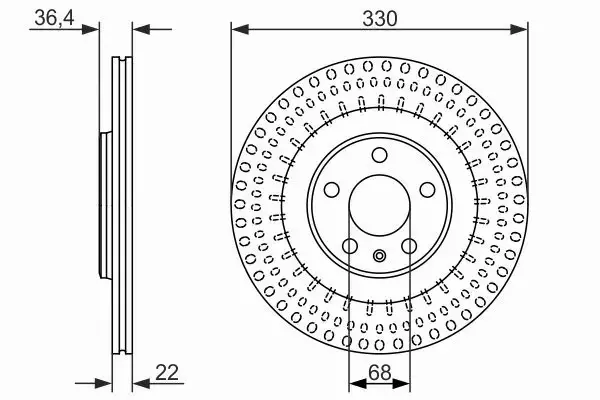 BOSCH TARCZE+KLOCKI PRZÓD+TYŁ AUDI Q5 8R 345MM 