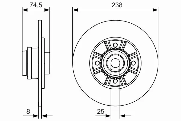 BOSCH TARCZE HAMULCOWE TYŁ 0 986 479 760 