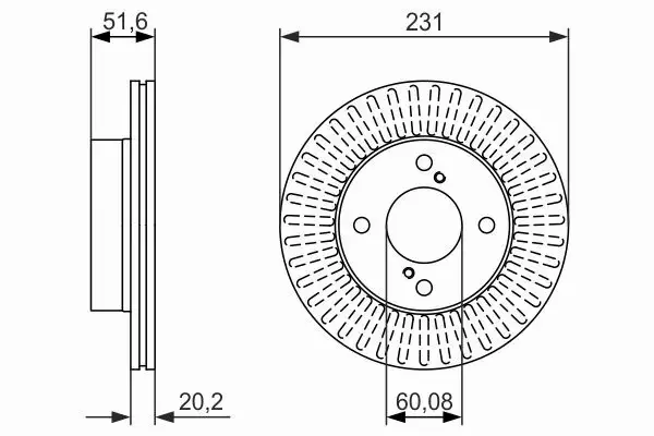 BOSCH TARCZE HAMULCOWE PRZÓD 0 986 479 778 