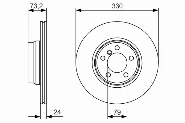 BOSCH TARCZE HAMULCOWE PRZÓD 0 986 479 A06 