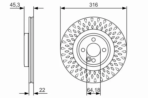 BOSCH TARCZE HAMULCOWE PRZÓD 0 986 479 A07 