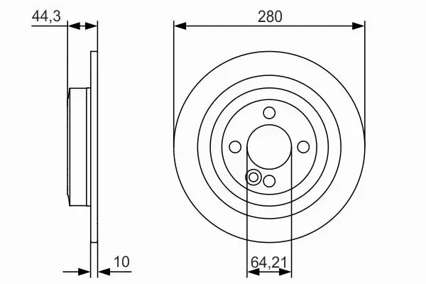 BOSCH TARCZE HAMULCOWE TYŁ 0 986 479 A08 