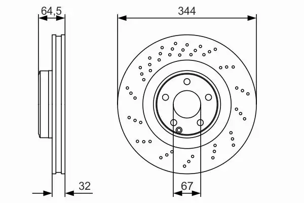 BOSCH TARCZE HAMULCOWE PRZÓD 0 986 479 A17 