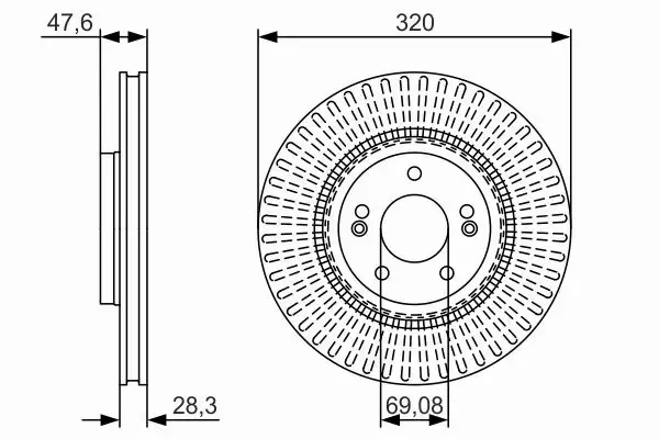 BOSCH TARCZE HAMULCOWE PRZÓD 0 986 479 A21 