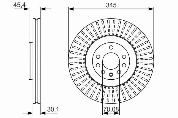 BOSCH TARCZE HAMULCOWE PRZÓD 0 986 479 A24 