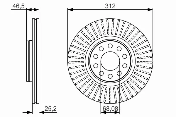 BOSCH TARCZE HAMULCOWE PRZÓD 0 986 479 A30 