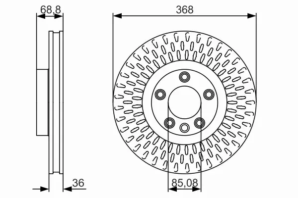 BOSCH TARCZE HAMULCOWE PRZÓD 0 986 479 A33 