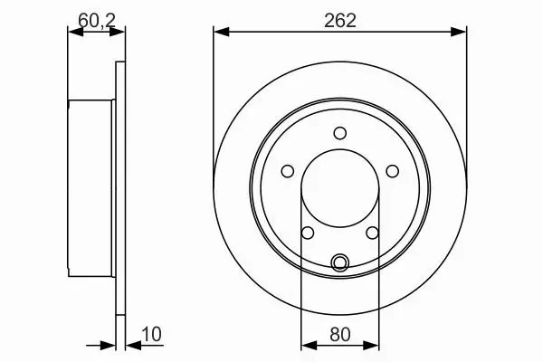 BOSCH TARCZE HAMULCOWE TYŁ 0 986 479 A39 