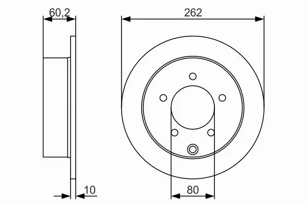 BOSCH TARCZE HAMULCOWE TYŁ 0 986 479 A41 