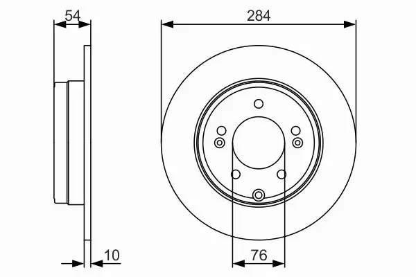 BOSCH TARCZE HAMULCOWE TYŁ 0 986 479 A45 