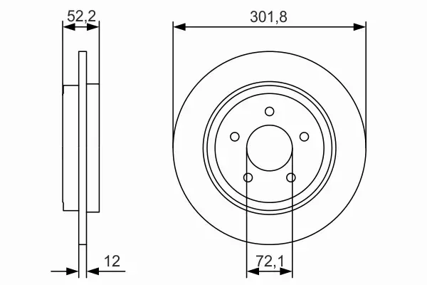 BOSCH TARCZE HAMULCOWE TYŁ 0 986 479 A53 