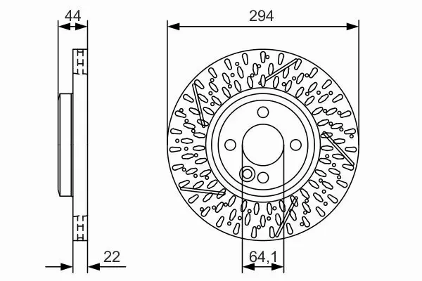 BOSCH TARCZE HAMULCOWE PRZÓD 0 986 479 A69 