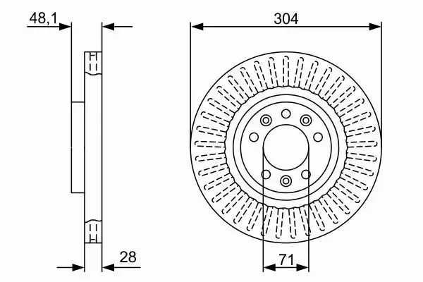 BOSCH TARCZE HAMULCOWE PRZÓD 0 986 479 A89 