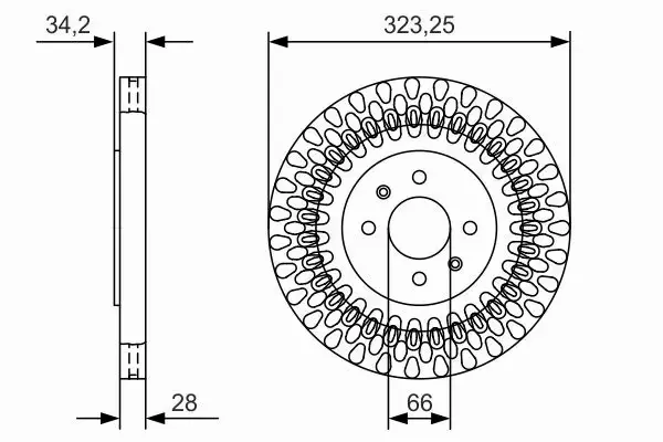 BOSCH TARCZE HAMULCOWE PRZÓD 0 986 479 A90 