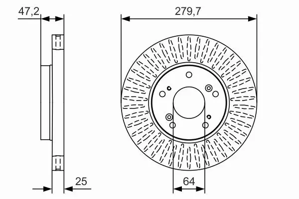 BOSCH TARCZE HAMULCOWE PRZÓD 0 986 479 B01 