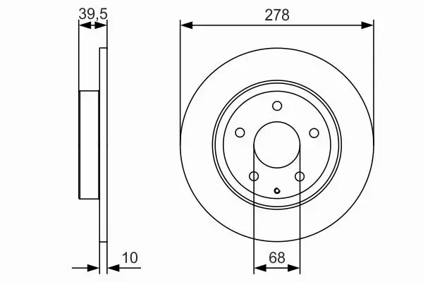 BOSCH TARCZE HAMULCOWE TYŁ 0 986 479 C22 