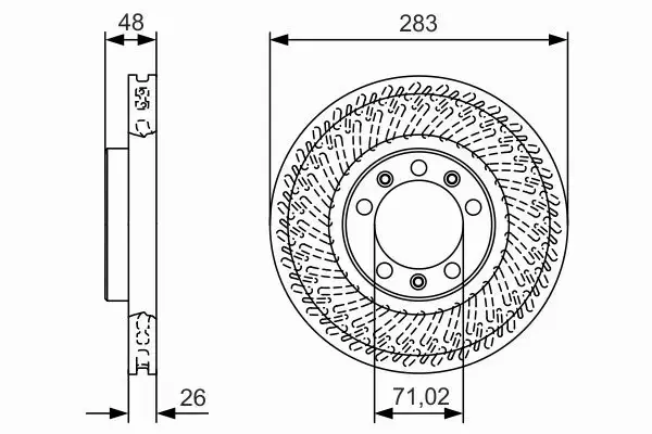 BOSCH TARCZE HAMULCOWE PRZÓD 0 986 479 C33 