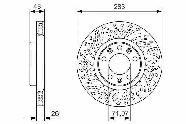 BOSCH TARCZE+KLOCKI P CITROEN C4 PICASSO II 283MM 