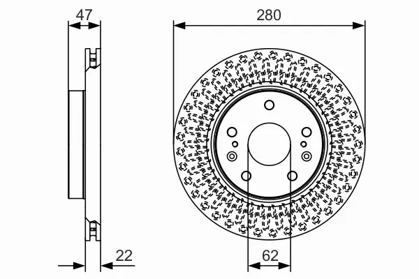 BOSCH TARCZE HAMULCOWE PRZÓD 0 986 479 C40 