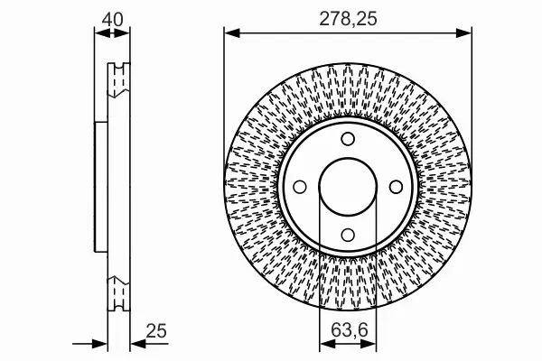 BOSCH TARCZE HAMULCOWE PRZÓD 0 986 479 C48 