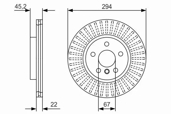 BOSCH TARCZE+KLOCKI PRZÓD BMW 2 F45 F46 294MM 