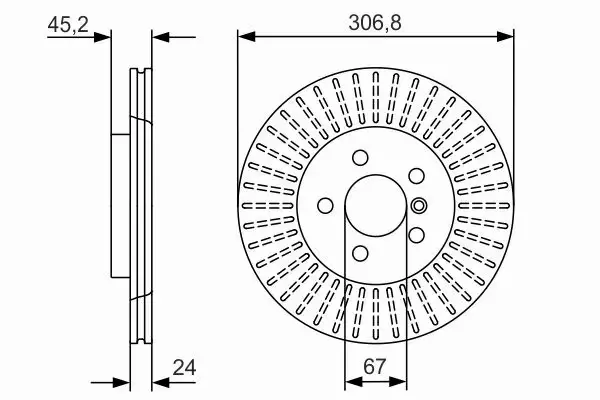 BOSCH TARCZE HAMULCOWE PRZÓD 0 986 479 C93 