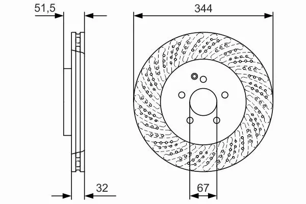 BOSCH TARCZE HAMULCOWE PRZÓD 0 986 479 D07 