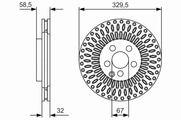 BOSCH TARCZA HAMULCOWA 0 986 479 D13 