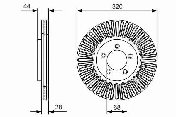 BOSCH TARCZE HAMULCOWE PRZÓD 0 986 479 D19 