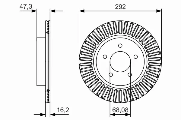 BOSCH TARCZE HAMULCOWE TYŁ 0 986 479 D20 