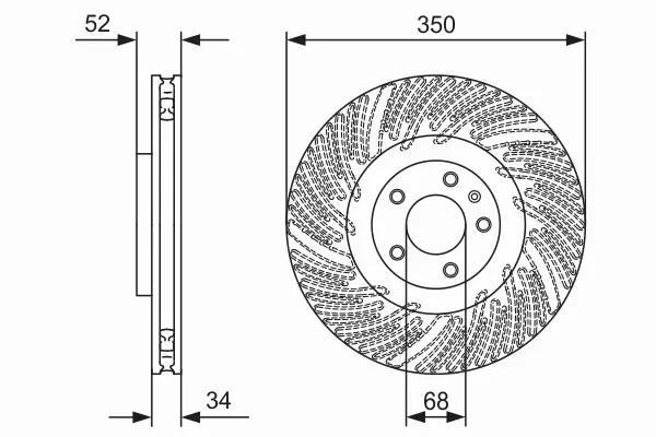 BOSCH TARCZE HAMULCOWE PRZÓD 0 986 479 D26 