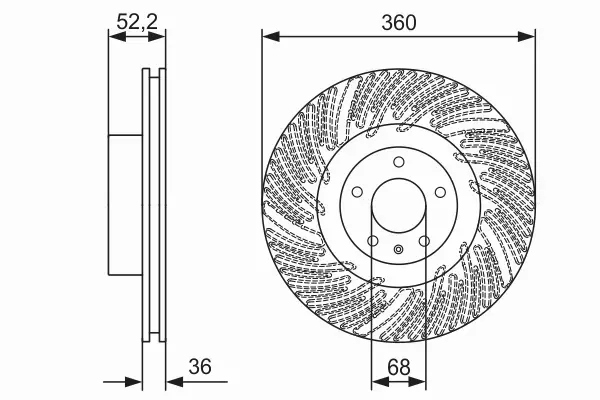 BOSCH TARCZE HAMULCOWE PRZÓD 0 986 479 D27 