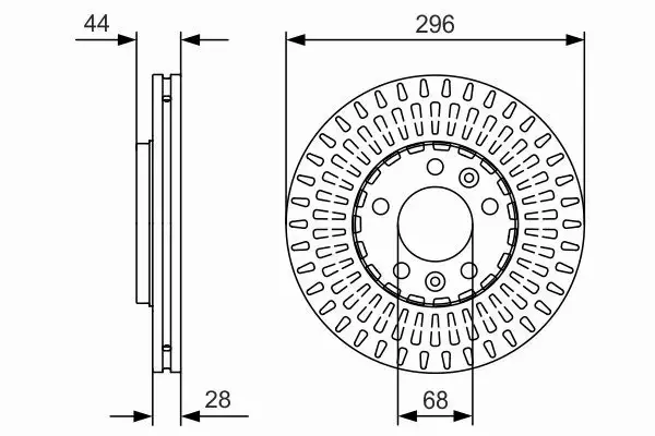 BOSCH TARCZE HAMULCOWE PRZÓD 0 986 479 D30 